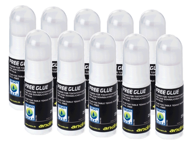 10 x Andro "Free Glue" water based glue 25ml