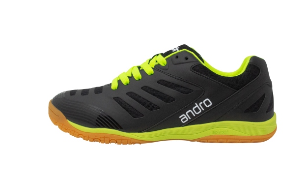 Andro Cross Step Table Tennis Shoes - Black/Green