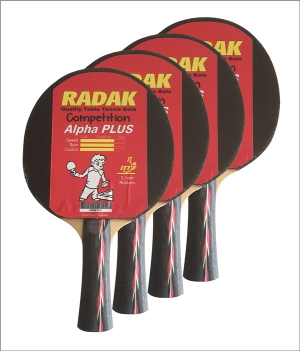 4 x Radak Alpha PLUS Competition Ready made Bats