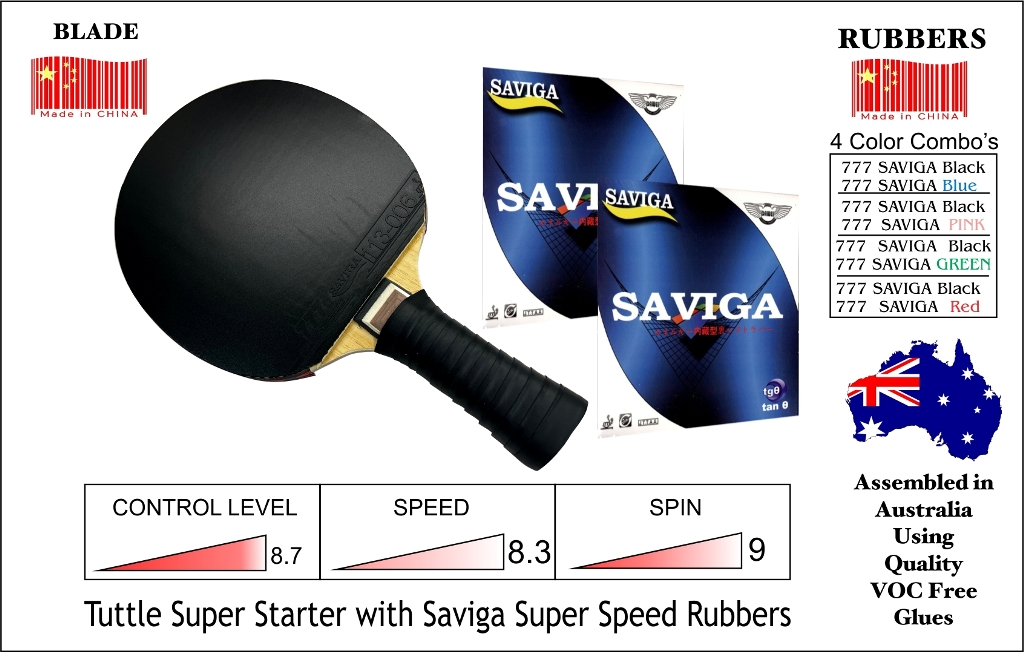 Tuttle Super Starter Combo with Dawei Saviga Super Speed Rubbers
