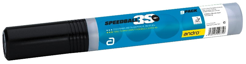 Andro Speedball 3S *** 40+ Plastic Balls Pack of 9 ITTF Approved