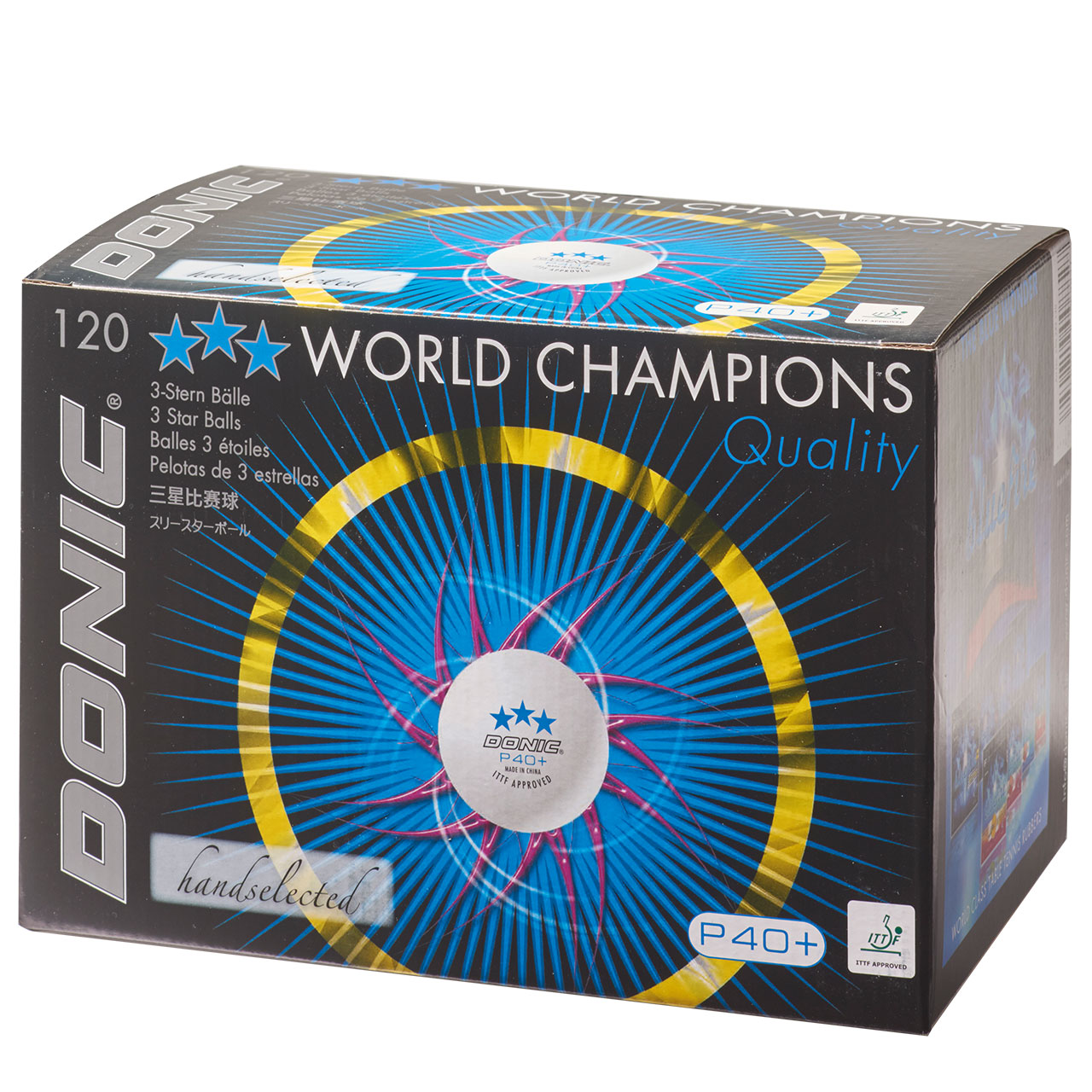 DONIC Table Tennis Balls P40+ *** Cell-Free Box of 120