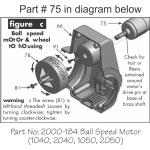 Newgy Spare Part 2000-184 Ball Speed Motor w/ Brass Shaft