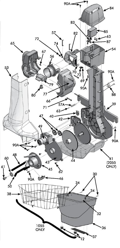 Newgy Spare Part 2040-162A, BF Clear front cover.