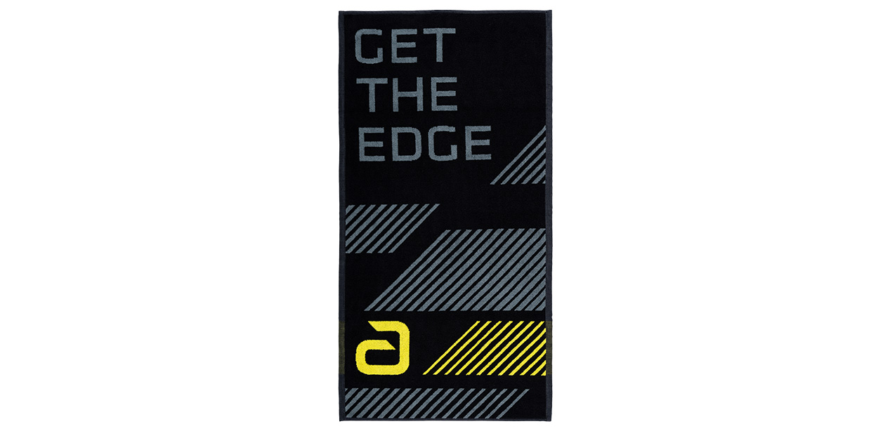 Andro Towel Get The Edge - Black Grey Yellow