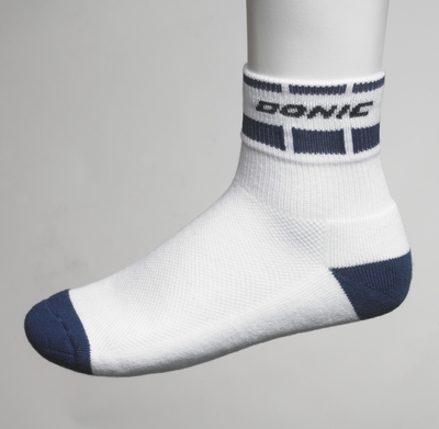 Donic Table Tennis Sock Short, Alassio - White / Blk