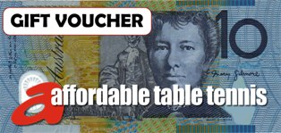 Affordable Table Tennis Gift Voucher $10.00
