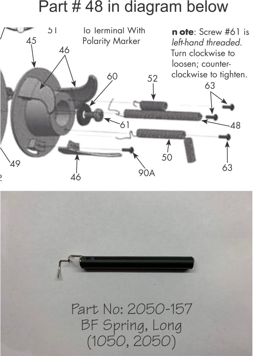 Newgy Spare Part 2050-157, BF Spring, Long