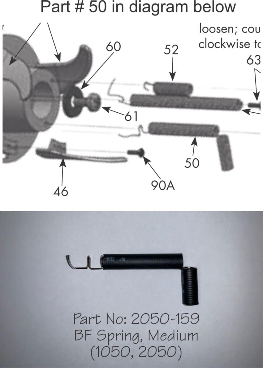 Newgy Spare Part 2050-159, BF Spring, Medium