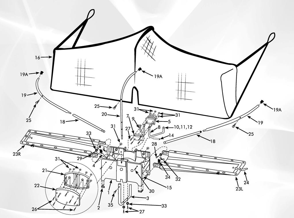 Newgy Spare Part 2000 -134L, Ball Return Tray with Tab