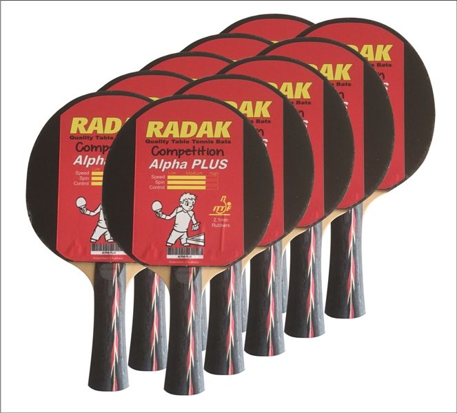 10 x Radak Alpha PLUS Competition Ready made Bats