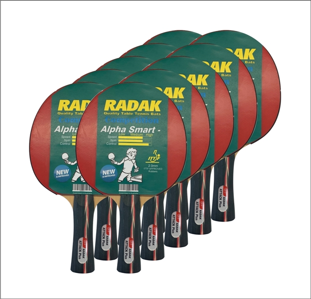 10 x Radak Alpha Smart MINUS Competition Ready made Bats