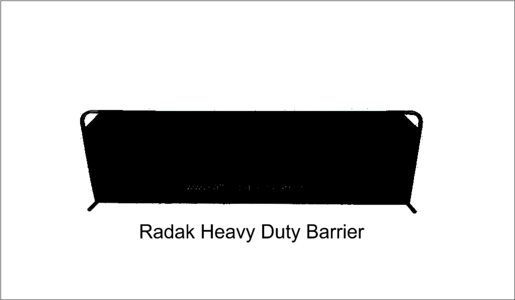 Radak Court Surrounds/Barriers  - Black 2.3m x 70cm - Heavy Duty