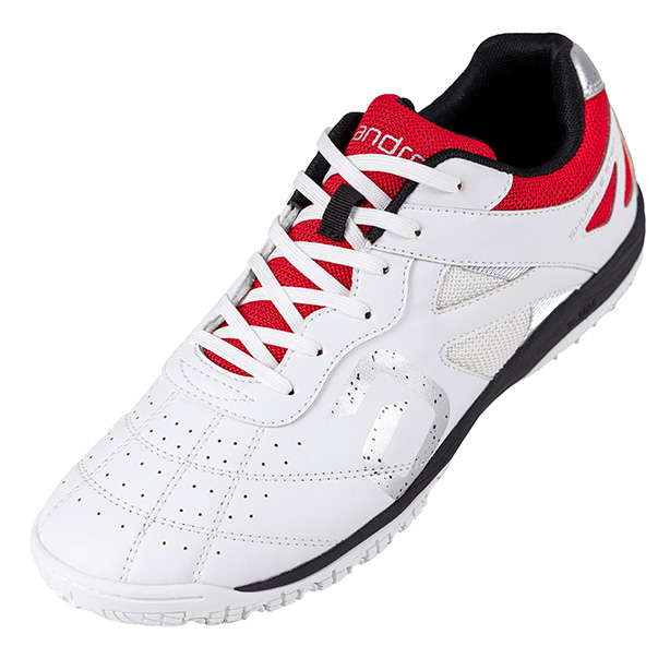 Andro Shuffle Step 3 Table Tennis Shoes - White/Red/Black