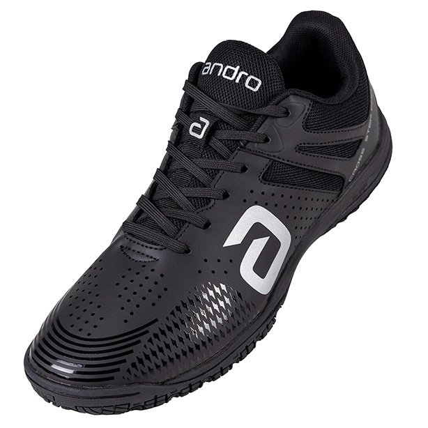 Andro Cross Step PRO Table Tennis Shoes - Black/Silver