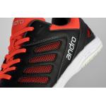 Andro Cross Step 2 Table Tennis Shoes - Black/Neon Red