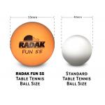 RADAK FUN 55mm Table Tennis Ball - Bag of 10