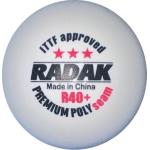 AAA Radak Polyseam R40+ 3 star Table Tennis Balls Pk 72 ITTF Approved