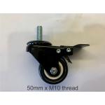 Spare Wheel 50mm Braked - short stub