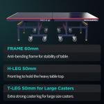 Xiom SpinPro Pro 8 ITTF Table Tennis Table, 25mm Top