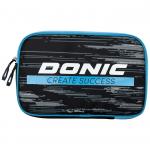 Donic Double Bat Wallet POP, blk/Cyan