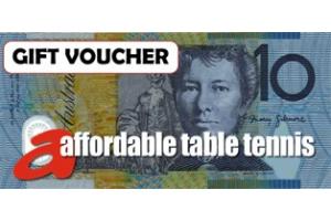 Affordable Table Tennis Gift Voucher $10.00