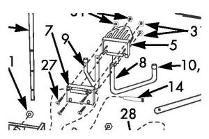 Newgy Spare Part CT Support Leg, R - 2000-112