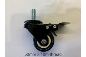 Spare Wheel 50mm Braked - short stub